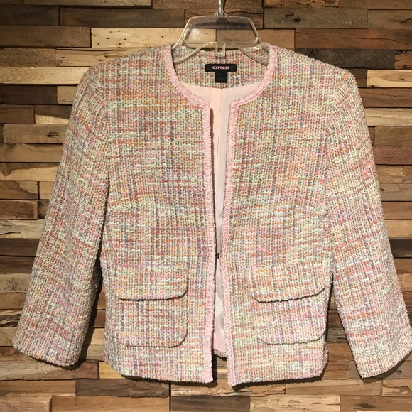Express Pastel Tweed Blazer | Poshmark